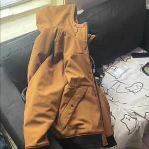 Men's Tan Hooded Jacket